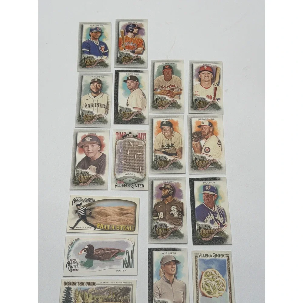 2022 Topps Allen & Ginter Baseball Card Lot 20ct Sandberg Robinson‎ Schwarber SP
